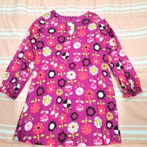 Sprockets long sleeve deep plum pink purple floral dresss Size 5